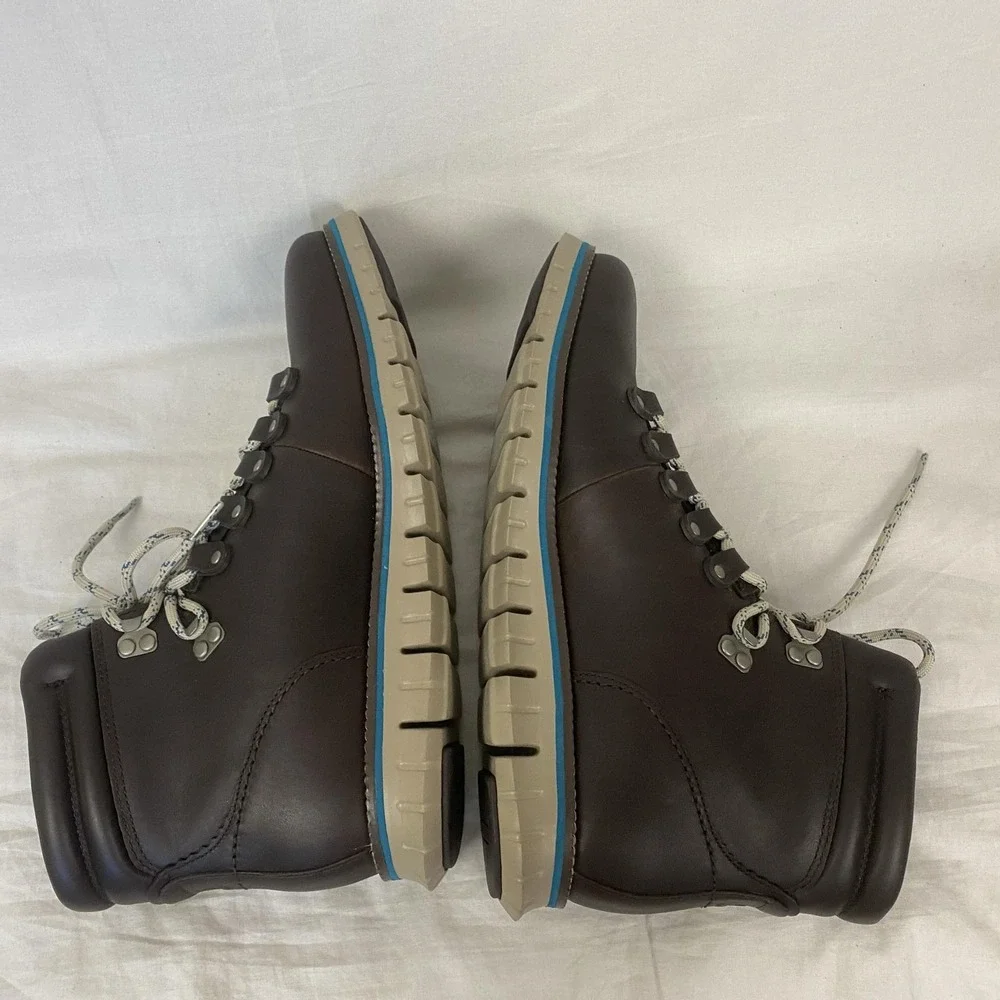 Cole Haan Zerogrand Waterproof Hiking Boots Mens 9.5 Brown Leather C33960